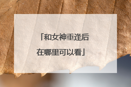和女神重逢后在哪里可以看