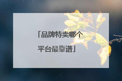 品牌特卖哪个平台最靠谱