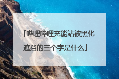 哔哩哔哩充能站被黑化遮挡的三个字是什么
