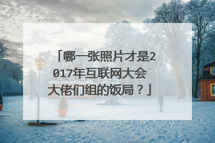 哪一张照片才是2017年互联网大会大佬们组的饭局?