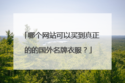 哪个网站可以买到真正的的国外名牌衣服?