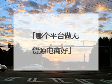 哪个平台做无货源电商好