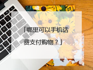 哪里可以手机话费支付购物？