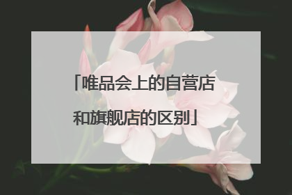 唯品会上的自营店和旗舰店的区别