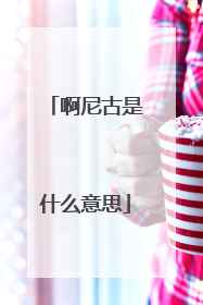 啊尼古是什么意思