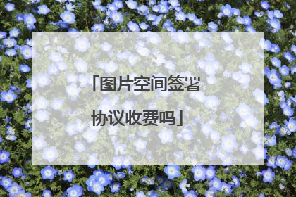 图片空间签署协议收费吗