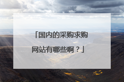 国内的采购求购网站有哪些啊?