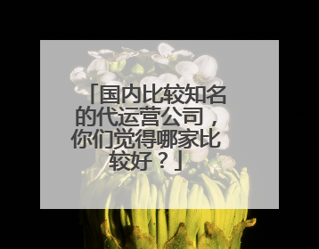 国内比较知名的代运营公司，你们觉得哪家比较好？