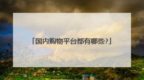 国内购物平台都有哪些?