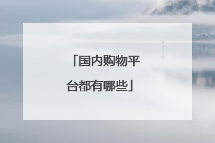 国内购物平台都有哪些