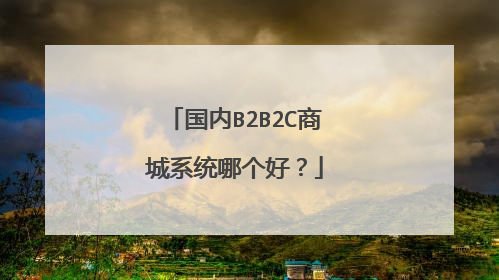 国内B2B2C商城系统哪个好？