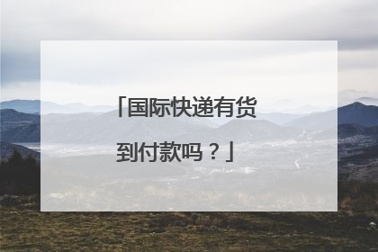国际快递有货到付款吗?