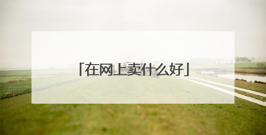 在网上卖什么好