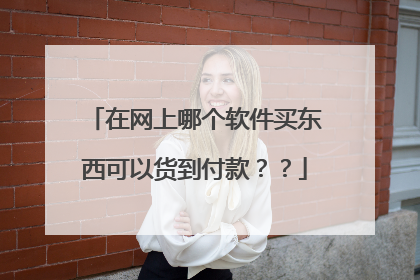 在网上哪个软件买东西可以货到付款??