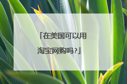 在美国可以用淘宝网购吗?