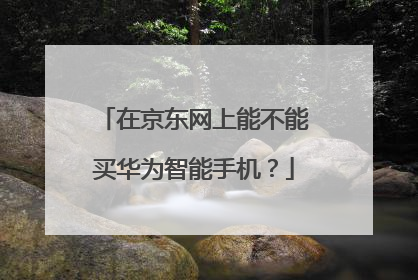 在京东网上能不能买华为智能手机?