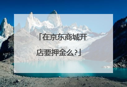 在京东商城开店要押金么?