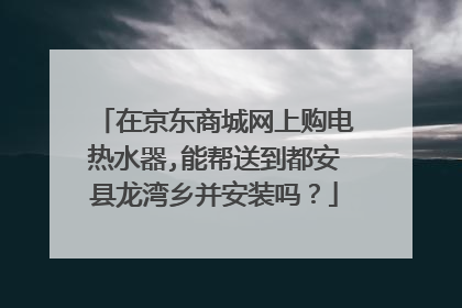 在京东商城网上购电热水器,能帮送到都安县龙湾乡并安装吗？