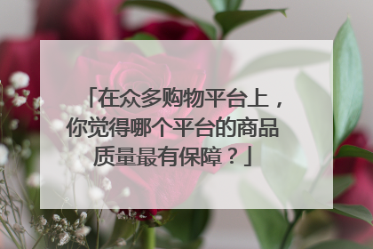 在众多购物平台上,你觉得哪个平台的商品质量最有保障?