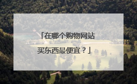在哪个购物网站买东西最便宜?