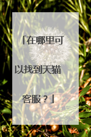 在哪里可以找到天猫客服?