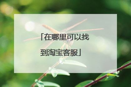在哪里可以找到淘宝客服