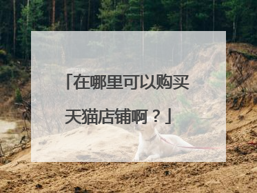 在哪里可以购买天猫店铺啊？