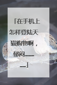 在手机上怎样登陆天猫购物啊,郁闷……………