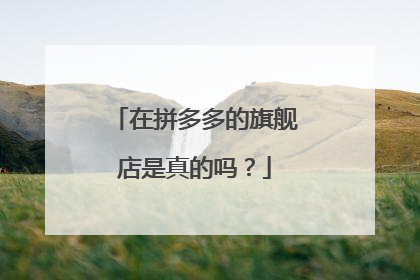 在拼多多的旗舰店是真的吗？