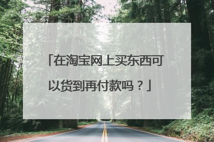 在淘宝网上买东西可以货到再付款吗?