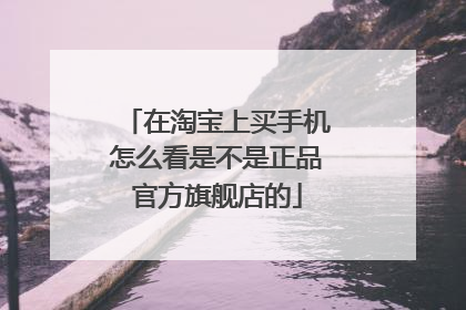 在淘宝上买手机怎么看是不是正品官方旗舰店的