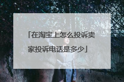在淘宝上怎么投诉卖家投诉电话是多少