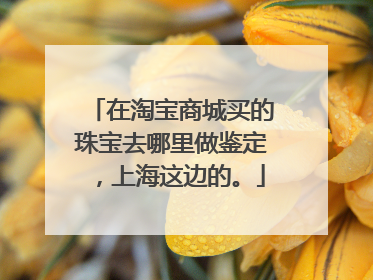 在淘宝商城买的珠宝去哪里做鉴定,上海这边的。