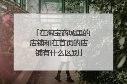 在淘宝商城里的店铺和在首页的店铺有什么区别