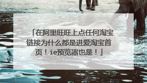 在阿里旺旺上点任何淘宝链接为什么都是进爱淘宝首页!ie预览器也是!