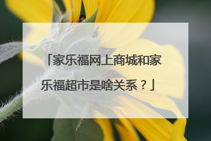 家乐福网上商城和家乐福超市是啥关系？