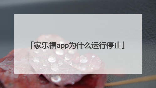 家乐福app为什么运行停止