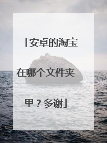 安卓的淘宝在哪个文件夹里？多谢