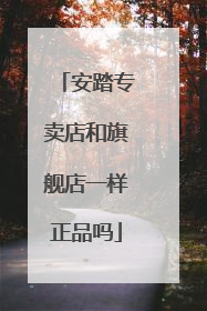 安踏专卖店和旗舰店一样正品吗