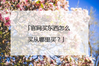 官网买东西怎么买从哪里买?