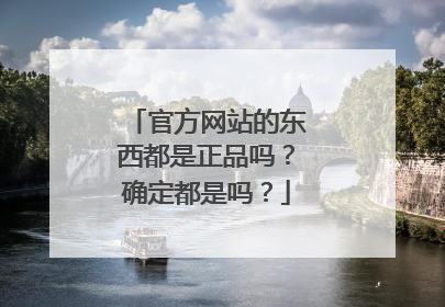 官方网站的东西都是正品吗？确定都是吗？