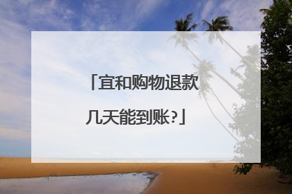 宜和购物退款几天能到账?