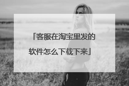 客服在淘宝里发的软件怎么下载下来