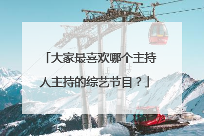 大家最喜欢哪个主持人主持的综艺节目?