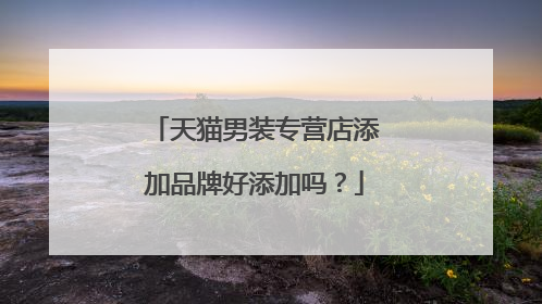 天猫男装专营店添加品牌好添加吗?