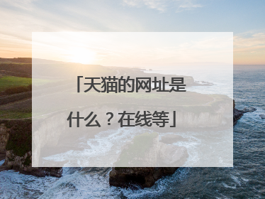 天猫的网址是什么?在线等