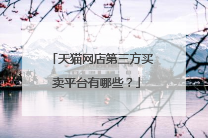 天猫网店第三方买卖平台有哪些?