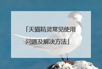 天猫精灵常见使用问题及解决方法