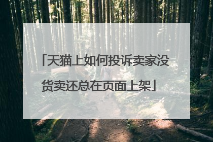 天猫上如何投诉卖家没货卖还总在页面上架
