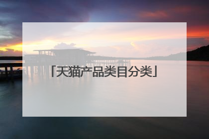 天猫产品类目分类